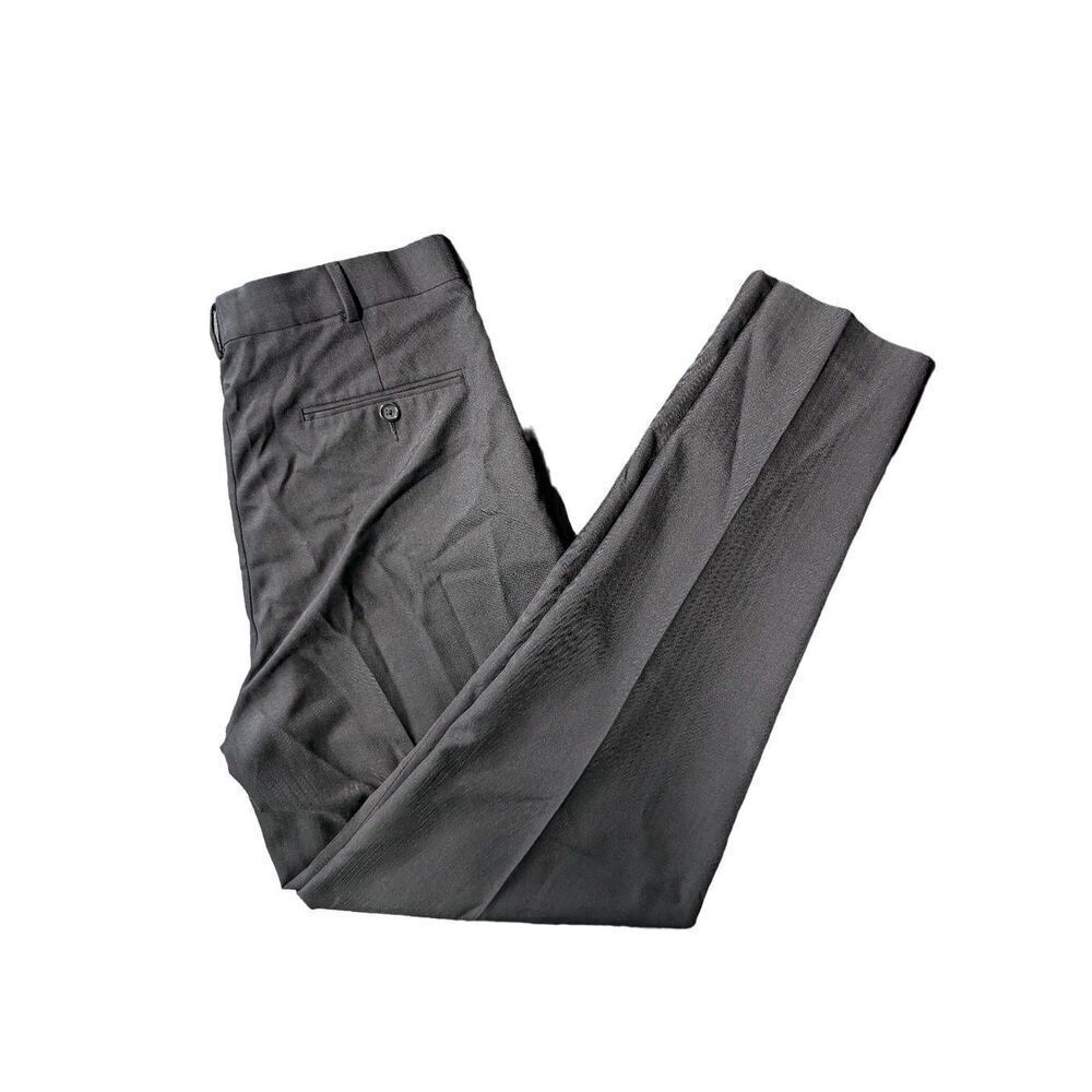 Stafford Essentials Mens Gray Classic Fit Straight Leg Dress Pants Size 32X32